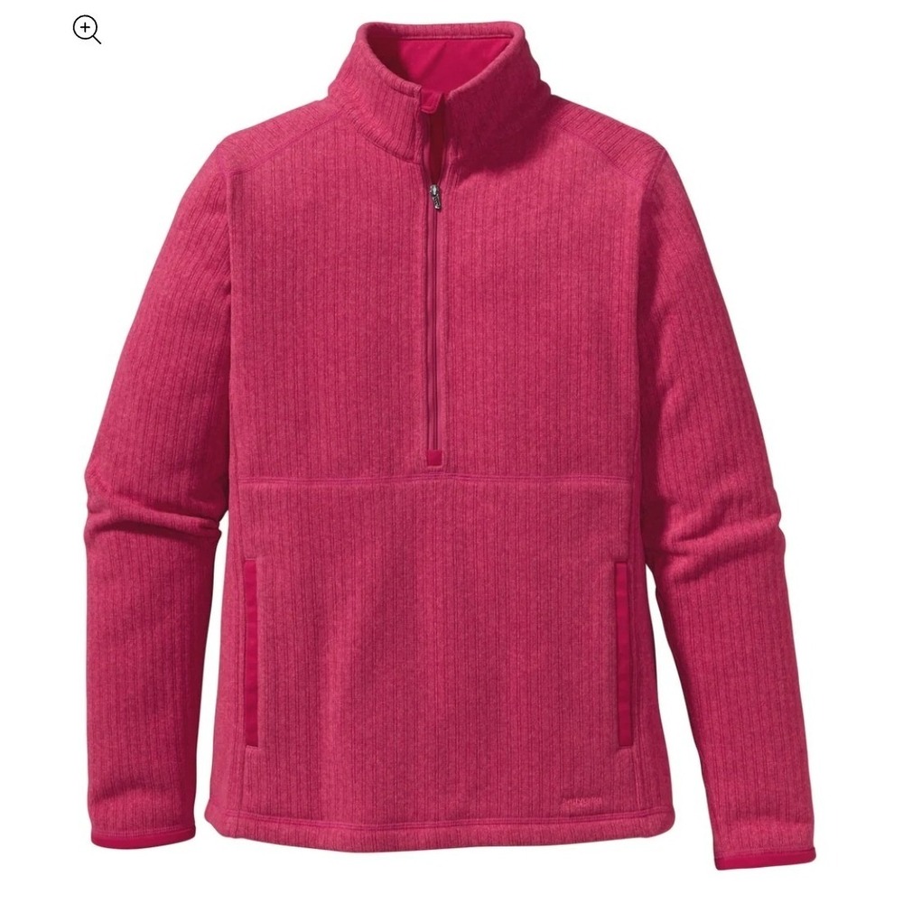 Patagonia Better Sweater 1/4 Zip Pullover Hot Pink Fleece Jacket 25605 Women M
